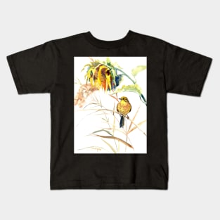 Yellowhammer and Sunflower Kids T-Shirt